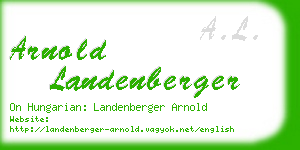 arnold landenberger business card